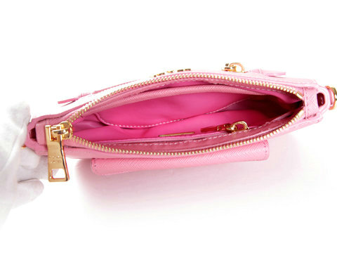 2014 Prada saffiano calfskin Mini Bag BT0834 pink - Click Image to Close